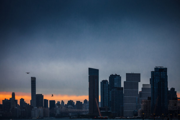 曼哈顿的日落，纽约图片下载