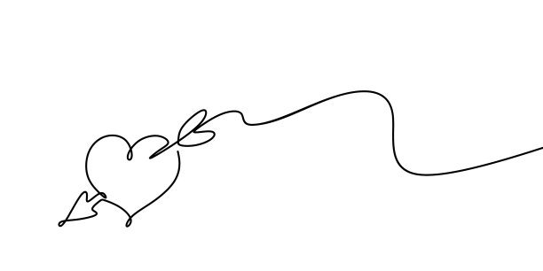 线描延续浪漫箭头图片下载