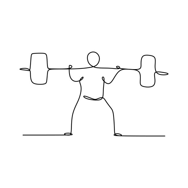 画一条连续的举重线图片下载