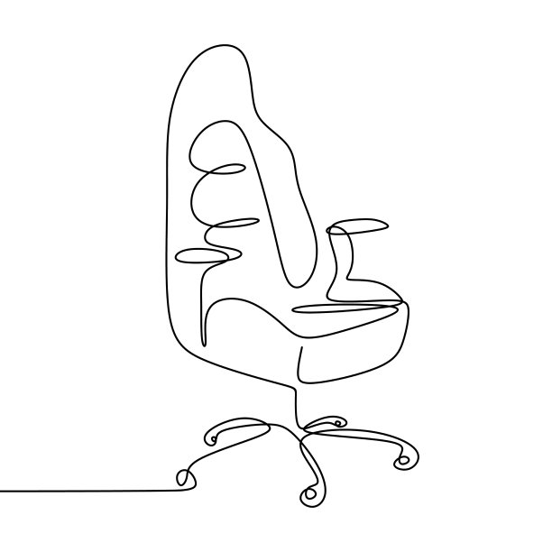 游戏椅的连续线条绘制图片下载