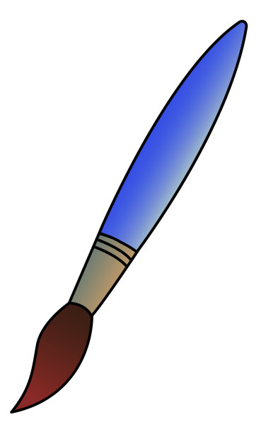 在白色背景上孤立的画笔矢量插图。校徽平面设计，标志，网站，社交网络，移动应用，用户界面插图。图片下载