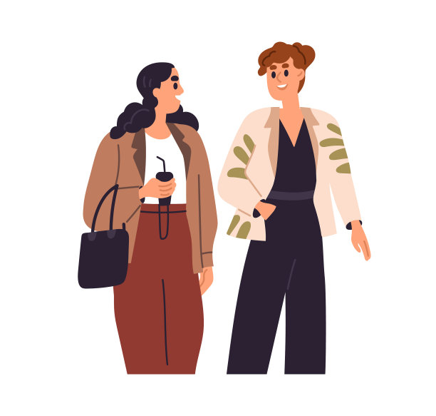 快乐的女人会走路会说话的女孩朋友图片下载