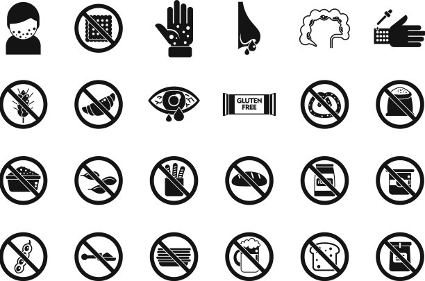 谷蛋白不耐受图标设置简单的自由图片下载