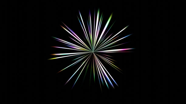 3 d演示。闪光效果的剪贴艺术。五颜六色的光。图片下载