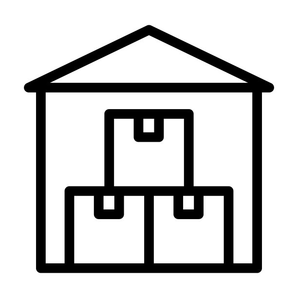 仓库粗线条图标图片下载