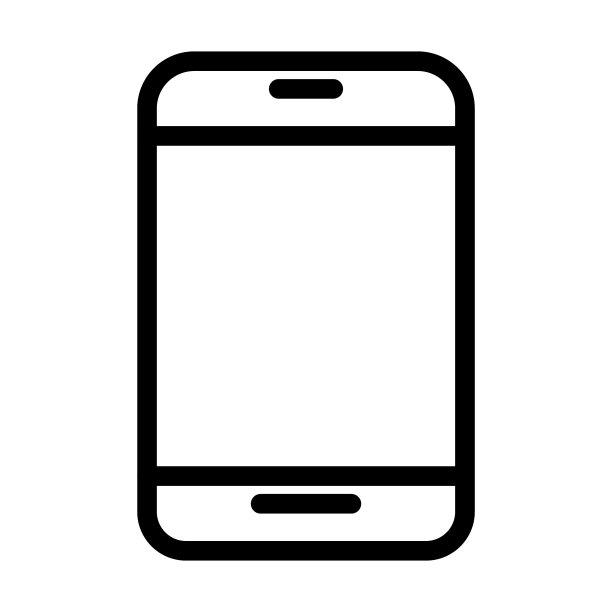 智能手机粗线条图标图片下载