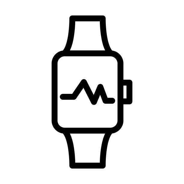 健身手表粗线条图标图片下载