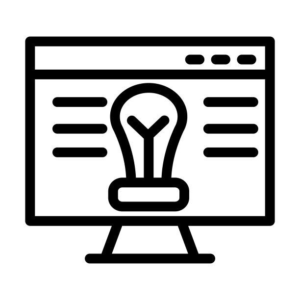 在线课程粗线条图标图片下载