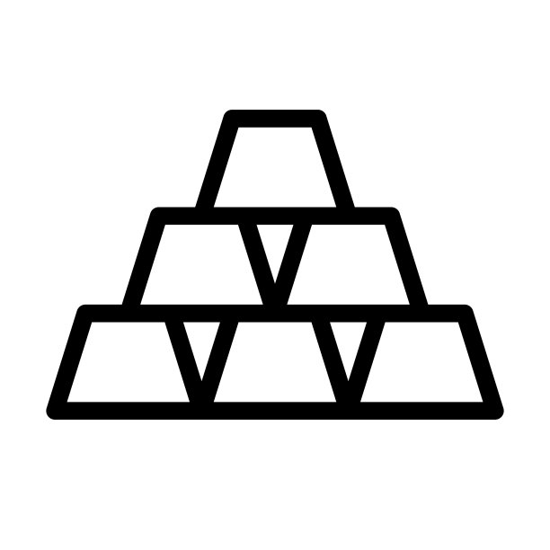粗线条金条图标图片下载