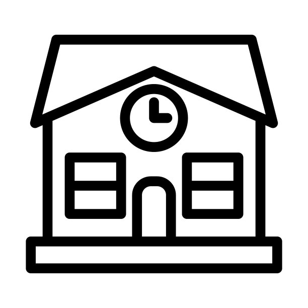 学校粗线条图标图片下载