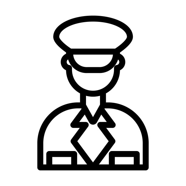 士兵粗线条图标图片下载