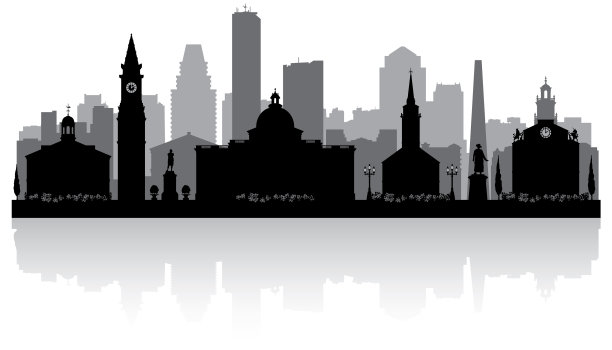 马萨诸塞州波士顿城市轮廓线图片下载