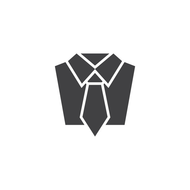 衬衫和领带符号风格图标图形图片下载