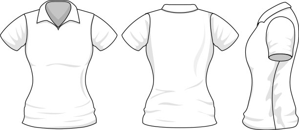 女装设计模板t恤正面图片下载