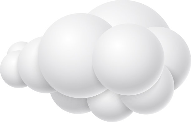 棉花云蓬松的白色3d渲染泡沫图片下载