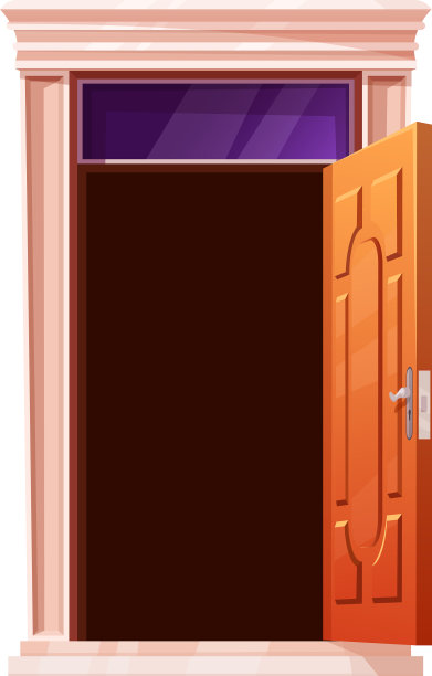 开门卡通入口游戏室内门口图片下载