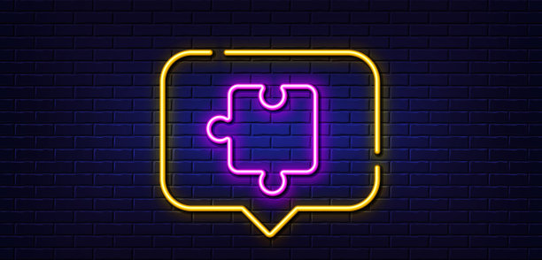 拼图片线图标拼图游戏形状标志图片下载