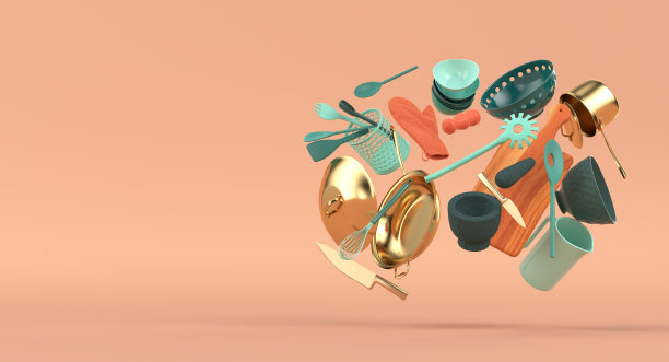 厨房设备3d渲染图片下载