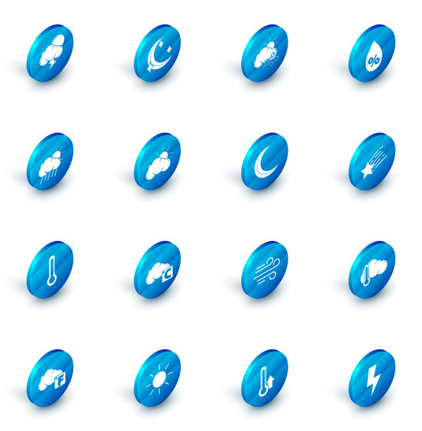 集月亮和星星风的天气水滴图片下载