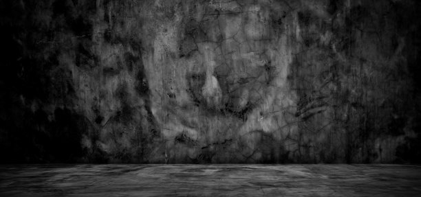 空车间厨房柜台吧台背景，灰色架子工作室与阴影在墙壁地板，桌面大理石石材结构纹理图案桌子设计，模板混凝土水泥图片下载