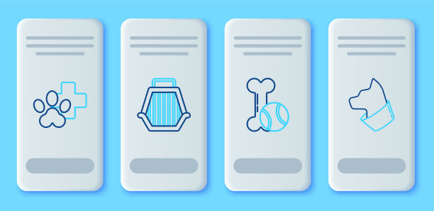 设定线宠物手提箱玩具骨头橡胶和球图片下载