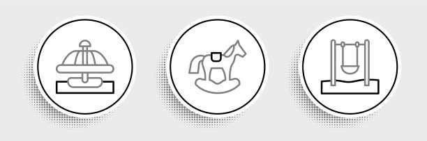 设置线秋千吸引旋转木马和马图片下载