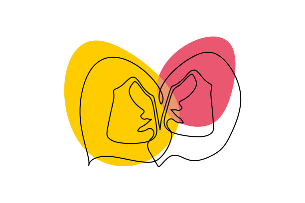 漂亮女孩连续画了一条线图片下载