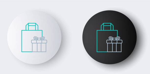 行礼品盒图标孤立在灰色背景图片下载