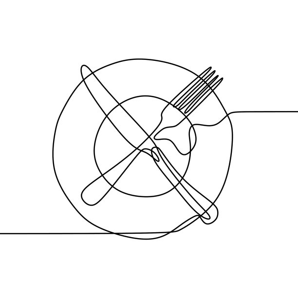 一连续线盘刀叉图片下载