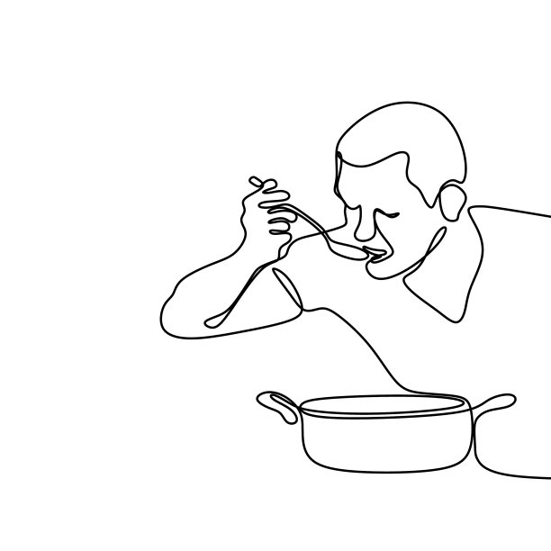 连续的线条从厨师的尝试图片下载