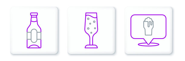 设定酒水或啤酒酒吧位置的啤酒瓶图片下载