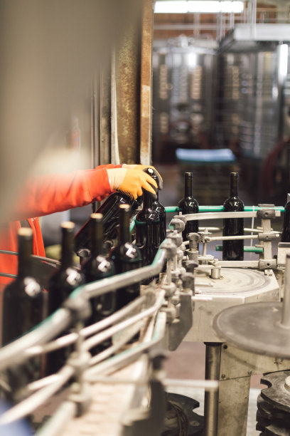 葡萄酒工厂的装瓶图片下载