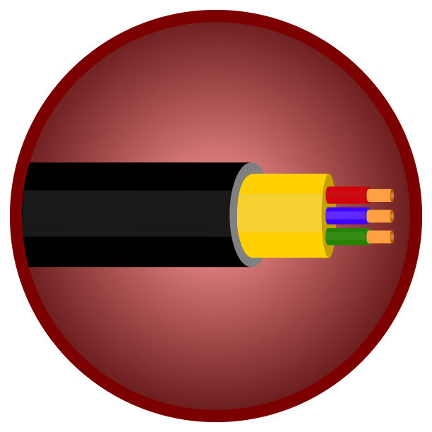 电线标志红圈背景。图片下载