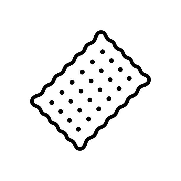 饼干图标矢量设计模板在白色背景图片下载