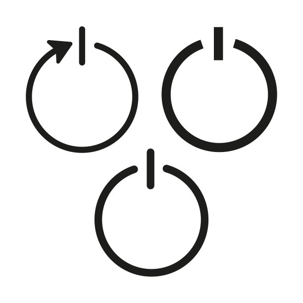 用于网页设计的扁平风格开关图标。矢量图图片下载