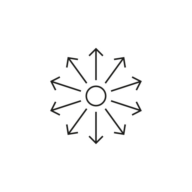 箭头在中间圆圈。圆的形状。矢量插图。图片下载