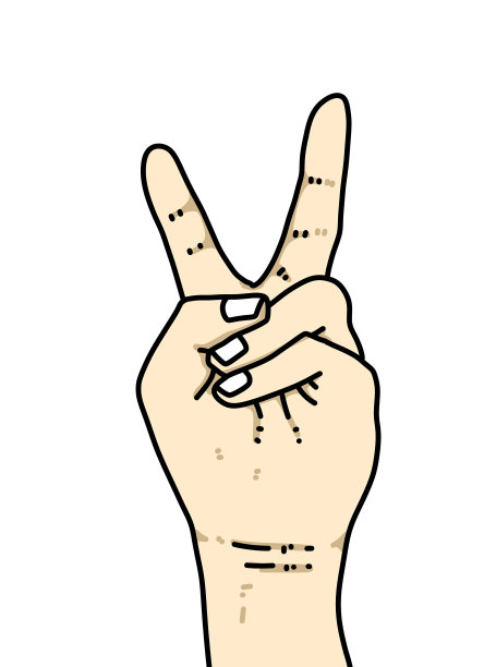 白底手卡通图片下载