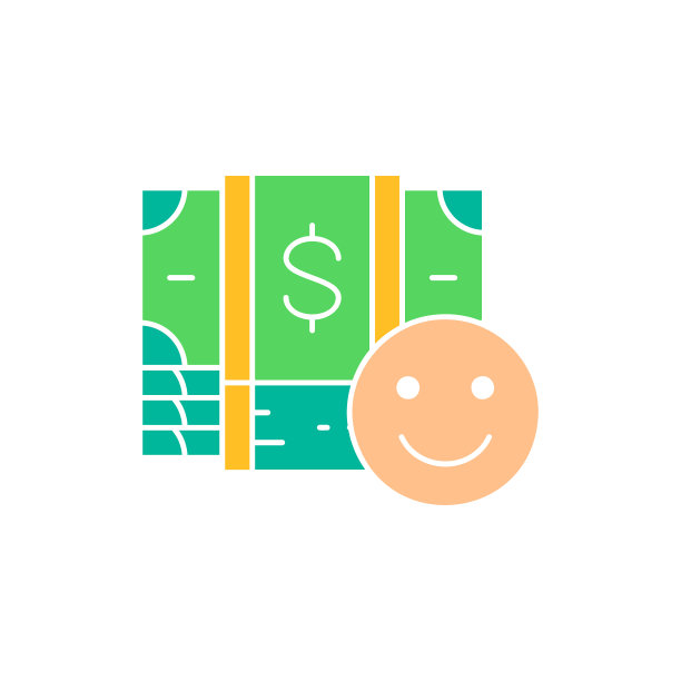 美元纸币上有笑脸、金钱保险、现金支付白色轮廓图标。现金支付，纸币，美元符号设计。图片下载