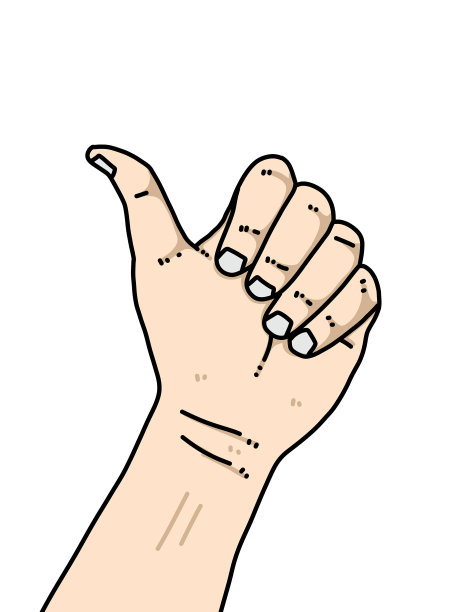 白底手卡通图片下载