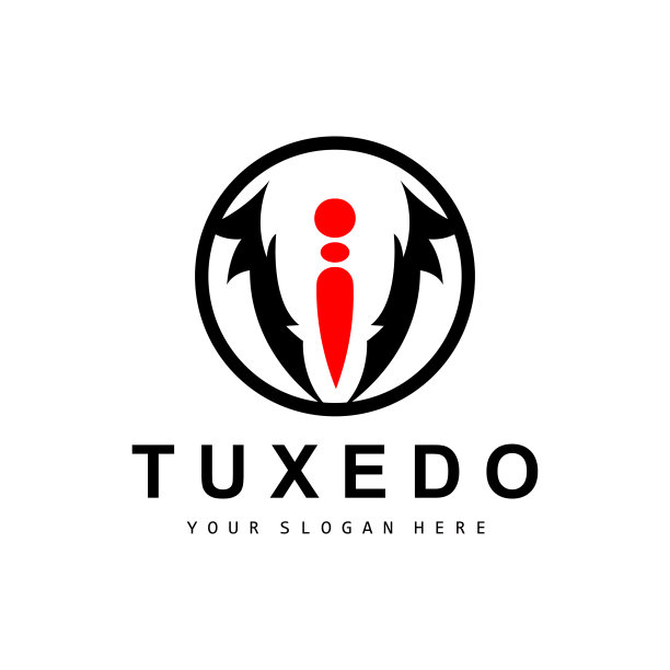 燕尾服标志，西装和领带矢量，男人西装礼服裁缝设计，领结领结图标，复古经典插图图片下载