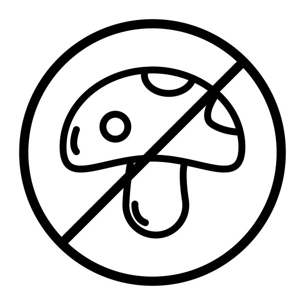 蘑菇免费图标。与食物过敏原相关的图标。轮廓图标样式。简单的矢量设计可编辑图片下载
