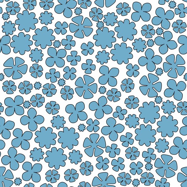 蓝花图案图片下载