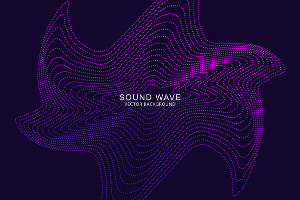 渐变线条或声音传单，音乐节海报设计图片下载