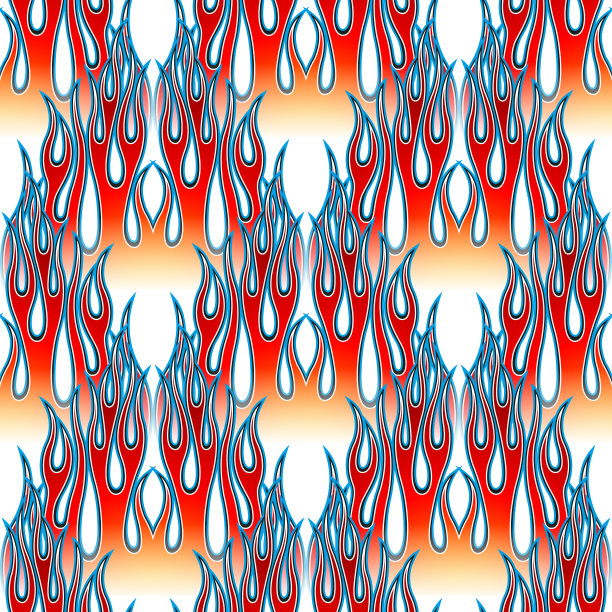 火焰壁纸无缝图案背景矢量图像。火焰包装，火焰壁纸，包装，纺织品设计。图片下载