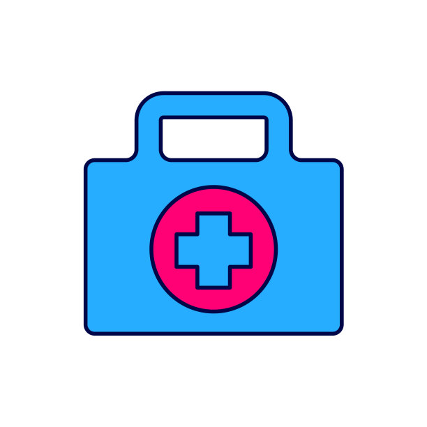 急救箱上的图标填满了轮廓图片下载