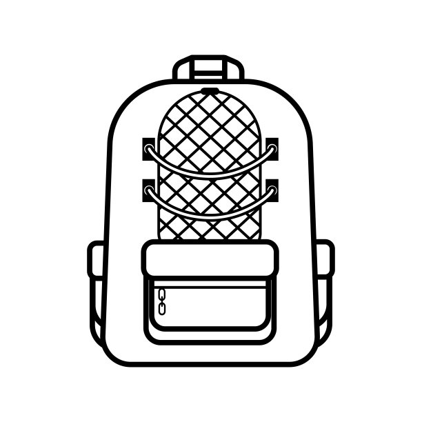 简单的线性运动背包图标图片下载