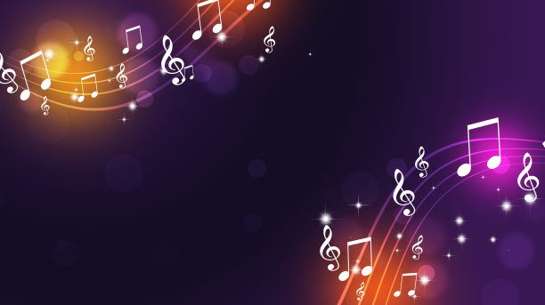 彩色音符海报图片下载