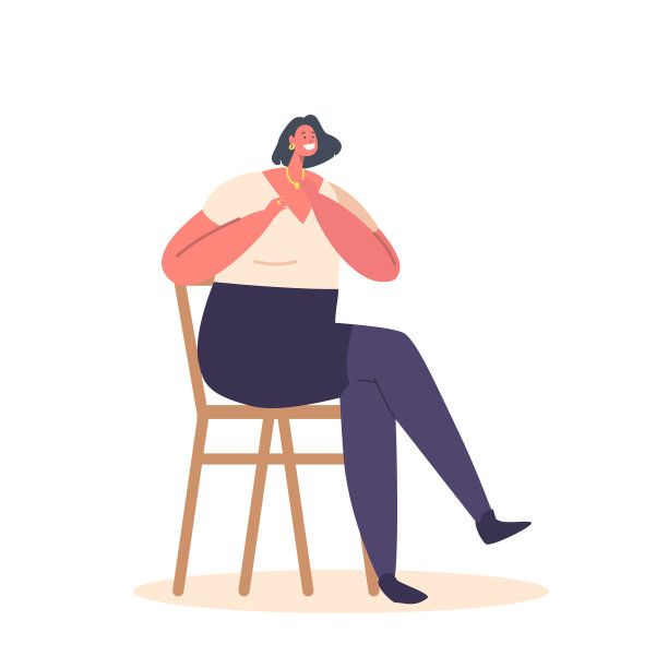 戴着美丽珠宝的女人坐在白色背景的椅子上。散发优雅气质的女性形象图片下载