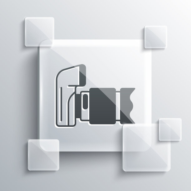 灰色照片相机图标孤立在灰色背景图片下载