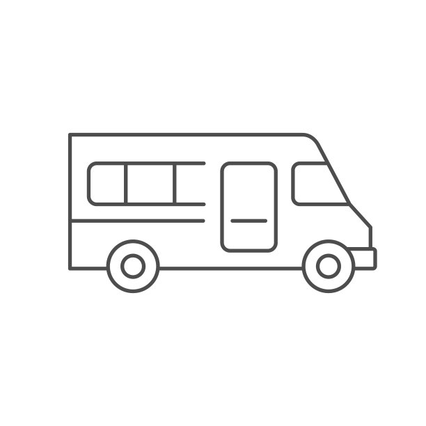 客车线轮廓图标图片下载